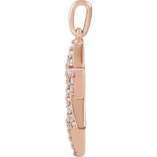 14K Rose 3/8 CTW Natural Diamond Star of David Pendant