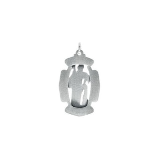 Sterling Silver 33x20.5 mm St. Florian Medal