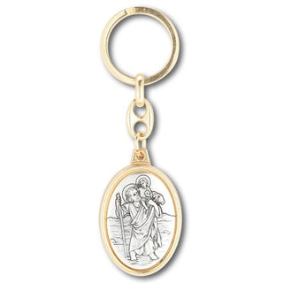 St Christopher Gold/Silver Key Chain 3-Pack
