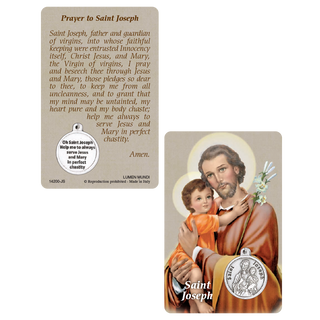 Bulk St. Joseph Prayer Card with Medals