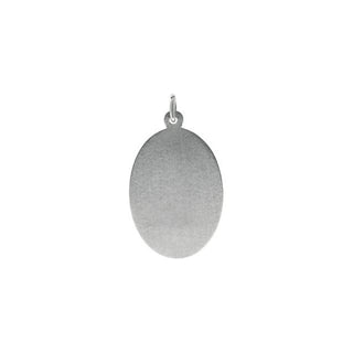 14K White 19x14 mm Oval St. Christopher Medal