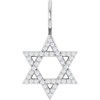 14K White 1/5 CTW Natural Diamond Star of David Pendant
