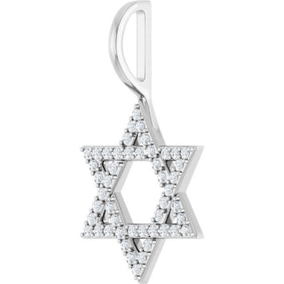 Platinum 1/5 CTW Natural Diamond Star of David Pendant