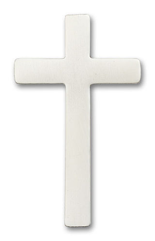Silver Finish Choir Cross Visor Clip