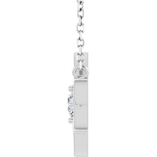 14K White 1/10 CT Lab-Grown Diamond 16" Necklace