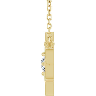 14K Yellow 1/10 CT Lab-Grown Diamond 16" Necklace