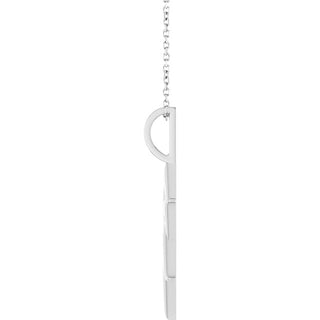 14K White Star of David 16-18" Necklace