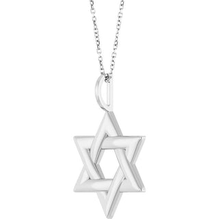 Sterling Silver Star of David 16-18" Necklace
