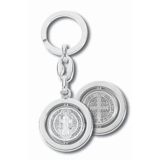 Silver St Benedict Key Ring 3-Pack