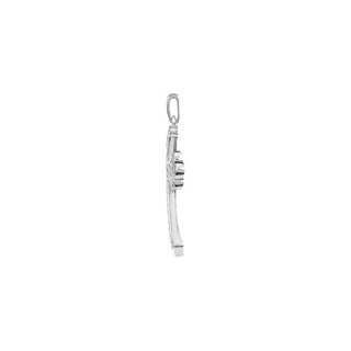 14K White 1/2 CTW Natural Diamond Micro Pav√© Cross Pendant