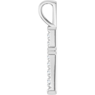 Sterling Silver 1/6 CTW Lab-Grown Diamond Cross Pendant 