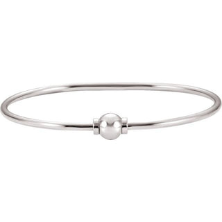 Sterling Silver 8 mm Ball Bangle 7" Bracelet