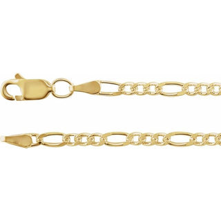 7 Inch Figaro Bracelet Sterling Silver