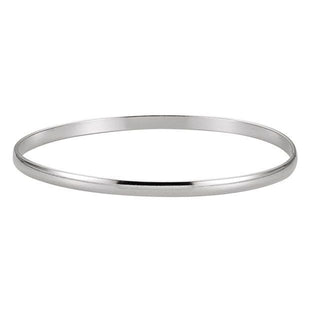 Sterling Silver 4 mm Bangle 8" Bracelet