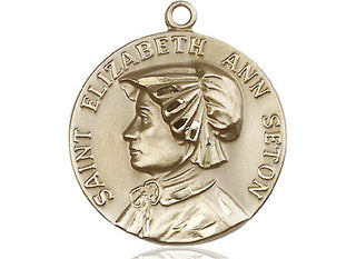 14kt Gold Saint Elizabeth Ann Seton Medal