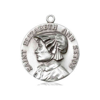 Sterling Silver Saint Elizabeth Ann Seton Medal Catholic Jewelry