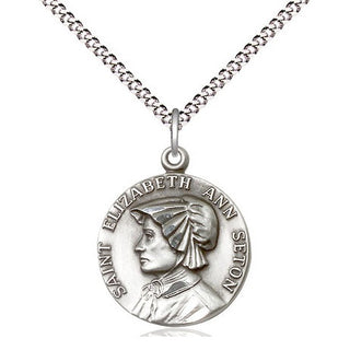 Pewter Saint Elizabeth Ann Seton Medal Religious Jewelry