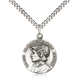Pewter Saint Elizabeth Ann Seton Medal Religious Jewelry