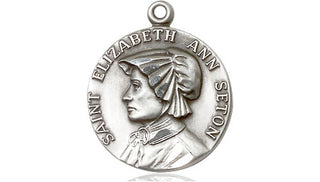 Sterling Silver Saint Elizabeth Ann Seton Medal Religious Jewelry