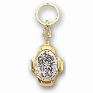 St Christopher Key Chain Gold 3-Pack