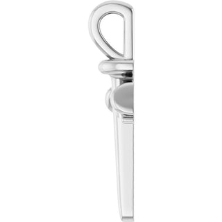 14K White Nail Cross Pendant