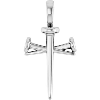 Platinum Nail Cross Pendant