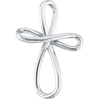 Sterling Silver Infinity-Inspired Cross Pendant