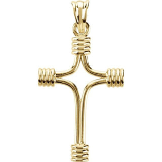14K Yellow 33.75x23.25 mm Cross Pendant