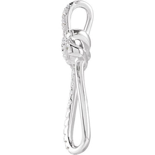 14K White 1/5 CTW Lab-Grown Diamond Cross Pendant