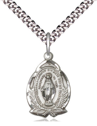 Pewter Miraculous Medal Religious Jewelry