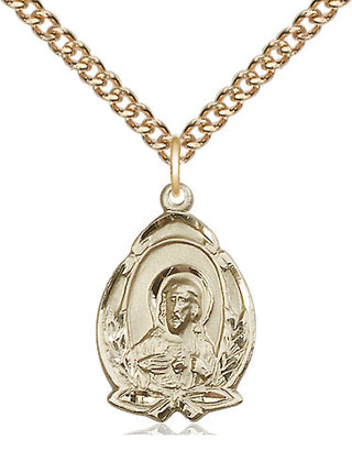 14kt Gold Filled Scapular Medal Religious Jewelry