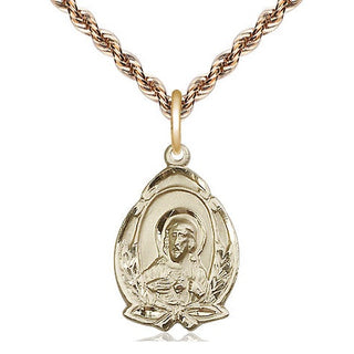 14kt Gold Filled Scapular Medal Religious Jewelry