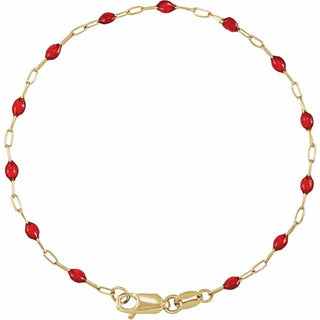 1.6 mm Enamel Bead Paperclip-Style Chain