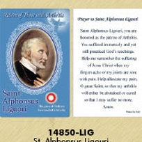25-Pack - Healing Saints Relic Cards - Saint Alphonsus Ligouri, Patron Saint of Arthritis