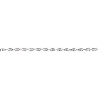 14K White 1 CTW Lab-Grown Diamond Mariner Link 7 1/2" Bracelet