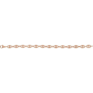 14K Rose 1 CTW Lab-Grown Diamond Mariner Link 7 1/2" Bracelet