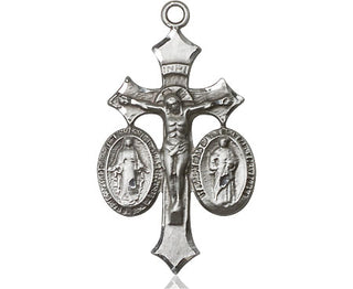 Sterling Silver Jesus, Mary & Joseph Medal