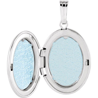 Sterling Silver Engravable Oval Locket 