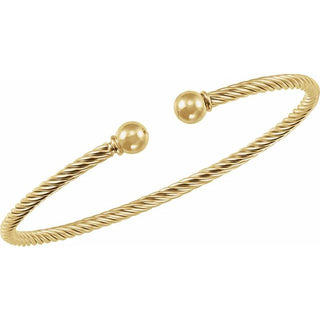 14K Yellow Gold-Filled 3 mm Cuff 6 7/10" Bracelet
