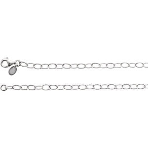 24-inch Knurled Cable Necklace - Sterling Silver