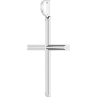 Sterling Silver Knife-Edge Cross Pendant