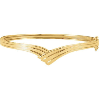 10K Yellow Hinged Bangle 6 1/2" Bracelet