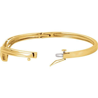 10K Yellow Hinged Bangle 6 1/2" Bracelet