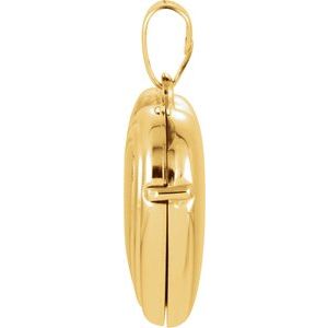 14K Yellow 22x17 mm Heart Locket