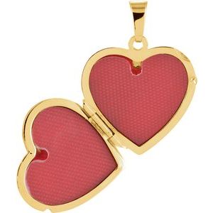 14K Yellow 22x17 mm Heart Locket