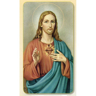 Sacred Heart Of Jesus Holy Card - 100-Pack