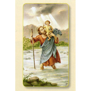 St Christopher Holy Card - 100-Pack