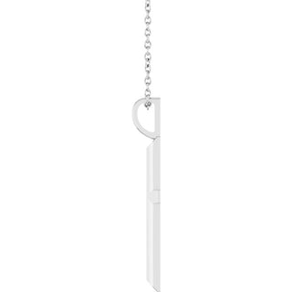 Sterling Silver Knife-Edge Cross 16-18" Necklace