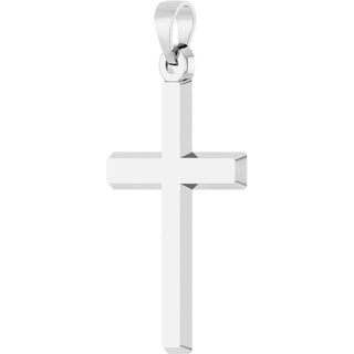 14K White Cross Pendant