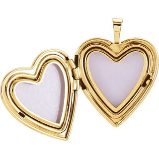 14K Yellow 25x19 mm Heart Cross Locket